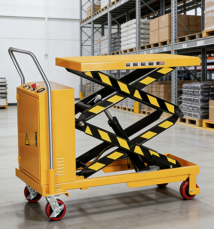 Lifting platform vehicle